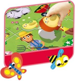 PUZZLE EDUKACYJNE MAXI DOMEK SORTER FARMA KAROTKA