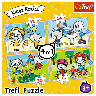 PUZZLE KICIA KOCIA 4w1 DZIEŃ KICI KOCI TREFL 34372