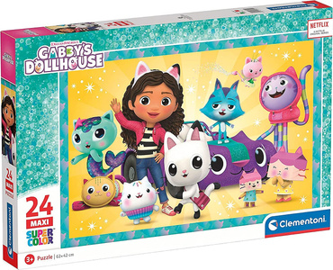 PUZZLE MAXI KOCI DOMEK GABI DUŻE 24el GABBY'S DOLLHOUSE CLEMENTONI