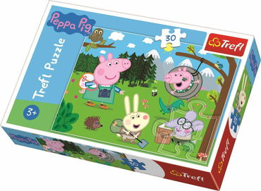 PUZZLE ŚWINKA PEPPA LEŚNA WYPRAWA TREFL 30el