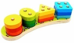 Playme UKŁADANKA Z FIGURAMI GEOMETRYCZNYMI drewno