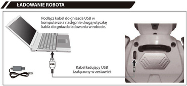 ROBOT KNABO ONE sterowany dłonią PILOT CHODZI MÓWI Blue