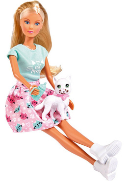 SIMBA LALKA STEFFI Z KOTKIEM Kitty Love 
