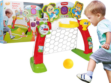 SMILY CENTRUM SPORTU 4W1 BRAMKA KOSZ KRĘGLE GOLF