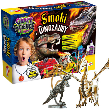 SMOKI I DINOZAURY ZESTAW CRAZY SCIENCE LISCIANI