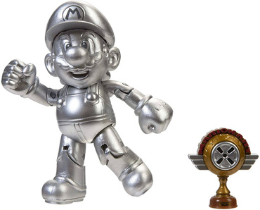 SUPER MARIO Figurka METAL MARIO i Trofeum 10cm