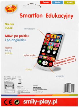 Smily DOTYKOWY SMARTFON EDUKACYJNY TELEFON POL/ANG