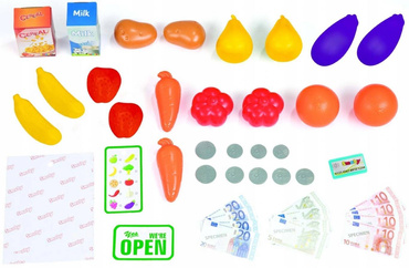 Smoby BIO MARKET ELEKTRONICZNA KASA SKLEP 44 elementy