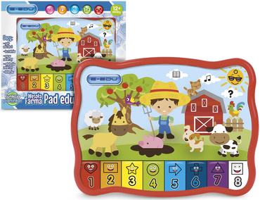 TABLET PAD EDUKACYJNY WESOŁA FARMA PIANINKO QUIZ E-EDU