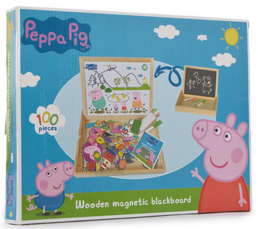 TABLICA MAGNETYCZNA ŚWINKA PEPPA KREDOWA DREWNIANA