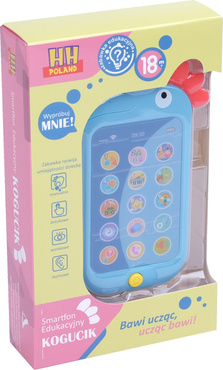 TELEFON KOGUCIK SMARTFON EDUKACYJNY MÓWI PL NIEBIESKI
