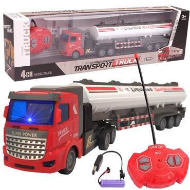 TIR CIĘŻARÓWKA Z CYSTERNĄ Sterowana 34cm RC Efekty Światło USB