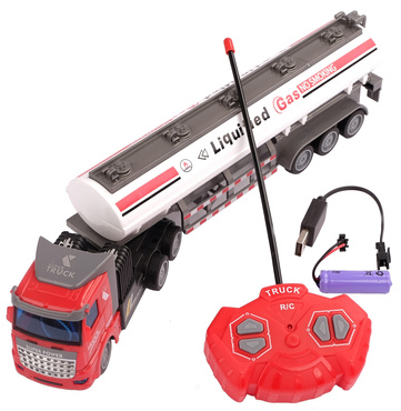 TIR CIĘŻARÓWKA Z CYSTERNĄ Sterowana 34cm RC Efekty Światło USB