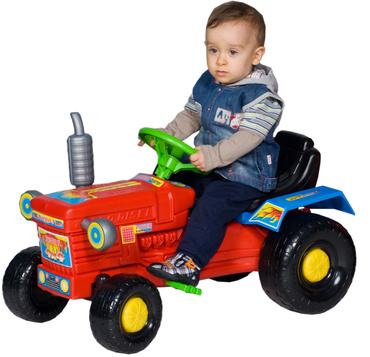 TRAKTOR NA PEDAŁY DLA DZIECI HAK DUŻY CZERWONY
