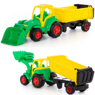 TRAKTOR SPYCHACZ Z NACZEPĄ Wywrotka 87cm