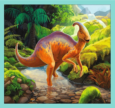 TREFL PUZZLE 10w1 DINOZAURY Zestaw POZNAJ WSZYSTKIE DINOZAURY 90390