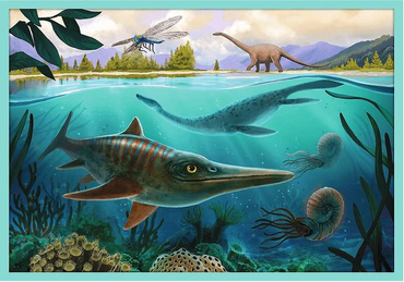 TREFL PUZZLE 10w1 DINOZAURY Zestaw POZNAJ WSZYSTKIE DINOZAURY 90390