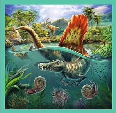 TREFL PUZZLE 3w1 NIEZWYKŁY ŚWIAT DINOZAURÓW