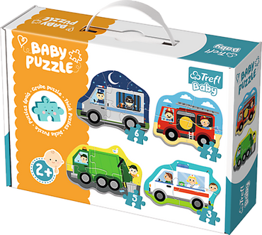 Trefl PUZZLE BABY CLASSIC POJAZDY I ZAWODY 18el