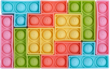 UKŁADANKA SENSORYCZNA TETRIS SILIKONOWE KLOCKI POP IT PUZZLE