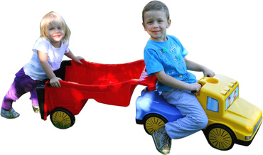 WIELKI JEŹDZIK Z PRZYCZEPĄ 3w1 AUTO 124cm polski