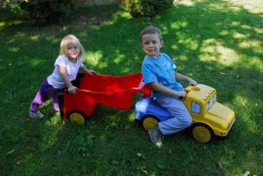 WIELKI JEŹDZIK Z PRZYCZEPĄ 3w1 AUTO 124cm polski